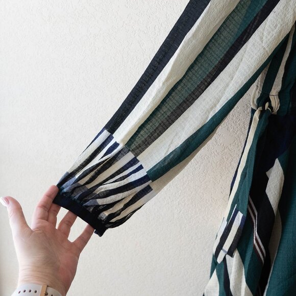NWT Anthropologie Sunday in Brooklyn Leger Dress Size Large Multicolor Striped - Picture 5 of 9